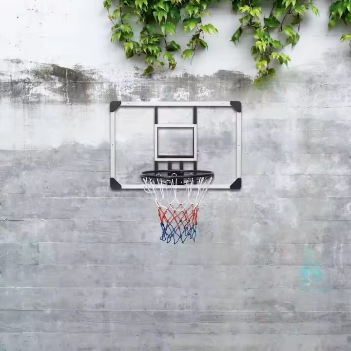 vidaXL Tablero de Baloncesto Policarbonato Transparente Deporte Juego Pared Dimensiones 71 x 45 x 2.5 cm, 90 x 60 x 2.5 cm, 106 x 69 x 3 cm - 1