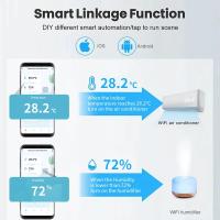 Sensor De Temperatura Y Humedad WiFi Tuya Para Hogar Inteligente Compatible Con Alexa Y Google Assistant Monitor Remoto Smart Life - details 2