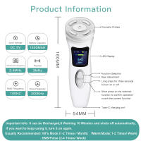 Dispositivo De Belleza Para Cuidado De La Piel MINI HiFu 4.0 Recargable Con Ultrasonido LED EMS Microcorriente Pulso Facial Levantamiento USB Charger Plástico - details 7