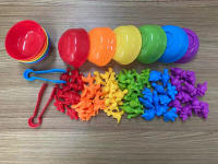 Juego De Colores Arcoíris Con Dinosaurios Y Vehículos Juguete Educativo Montessori De Aprendizaje Sensorial Para Niños En Preescolar - details 5