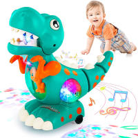Juguetes para bebés que se iluminan, dinosaurios para gatear, juguete eléctrico interactivo sensorial Montessori para niños, regalo de cumpleaños - details 0