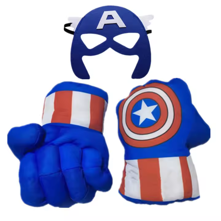 Guantes De Almohadilla De Peluche Con Patrón De Dibujos Animados Para Niños Superhéroe Carácter Guantes De Halloween Cosplay Props De Mano - 1
