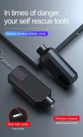 Herramienta De Escape Para Coche Multi Funcional Martillo De Ventana En ABS Corte De Cinturón Con Llavero Para Seguridad Automotriz Amagi - details 2