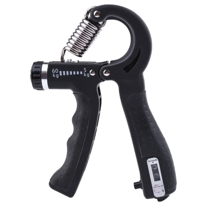 Entrenador De Agarre De Mano Ajustable Para Gimnasio Y Fitness Entrenamiento De Fuerza De Antebrazo Y Muñeca Recuperación Muscular Grip De Ejercitación R Shape Color Negro - 1