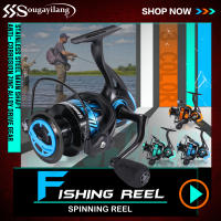 Carrete De Pesca Sougayilang 5.2:1 Ratio De Engranajes 5BB Carrete De Giro Para Agua Salada Con Bobina De Aluminio Máx Drag 10Kg Para Carpas Y Pesca En Río Lago Mar Y Playa - details 0