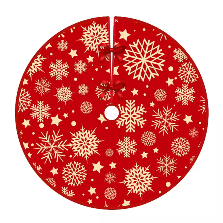 Alfombra de falda de árbol de Navidad, manta al aire libre, cubierta de piso de Navidad, decoración de fiesta en casa y Año Nuevo - 1