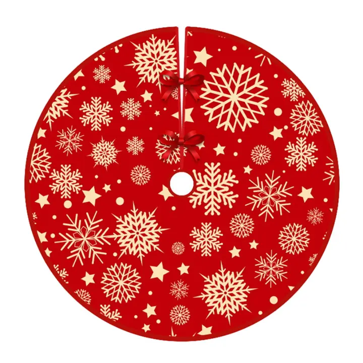 Alfombra de falda de árbol de Navidad, manta al aire libre, cubierta de piso de Navidad, decoración de fiesta en casa y Año Nuevo - 1