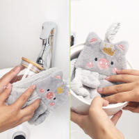 Toalla Colgante De Velours Coral Suave Con Bordado De Cerdo Para Baño Y Cocina Toalla De Mano De Poliéster 100% Uso Doméstico - details 2