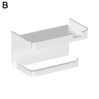 Soporte De Papel Toalla De Baño Montado En La Pared Antirrosa Plástico Grueso Almacenamiento Estante Para Cocina Y Baño - details 17