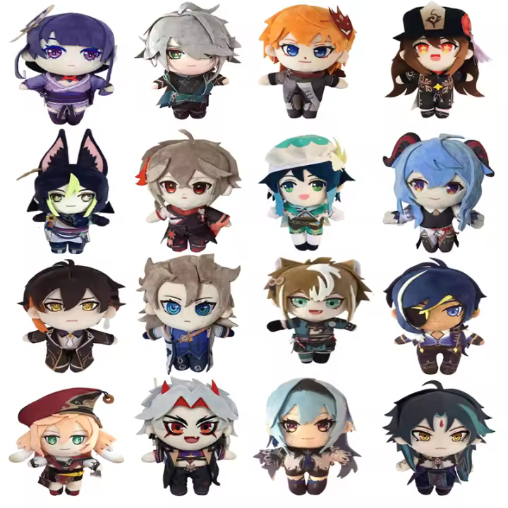 Muñeco De Peluche Genshin Impact Zhong Li Xiao Wanderer Xiangling Aether Baizhu Kaveh Qiqi Jean Beidou Regalos De Navidad Para Niños 20cm Material De Peluche Relleno De Algodón PP - 1