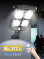Luz Solar De Calle 100/200 LED IP65 Impermeable Con Sensor De Movimiento Y Control Remoto Para Jardín Y Patio Luz Exterior Solar Contemporánea - details 0