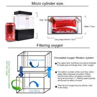 Acuario De Mesa 1.5L Mini Para Betta Peces Con Filtro Y Bomba De Aire USB Luz LED Decoración Marina Sin Contener Químicos Originales En China - details 17