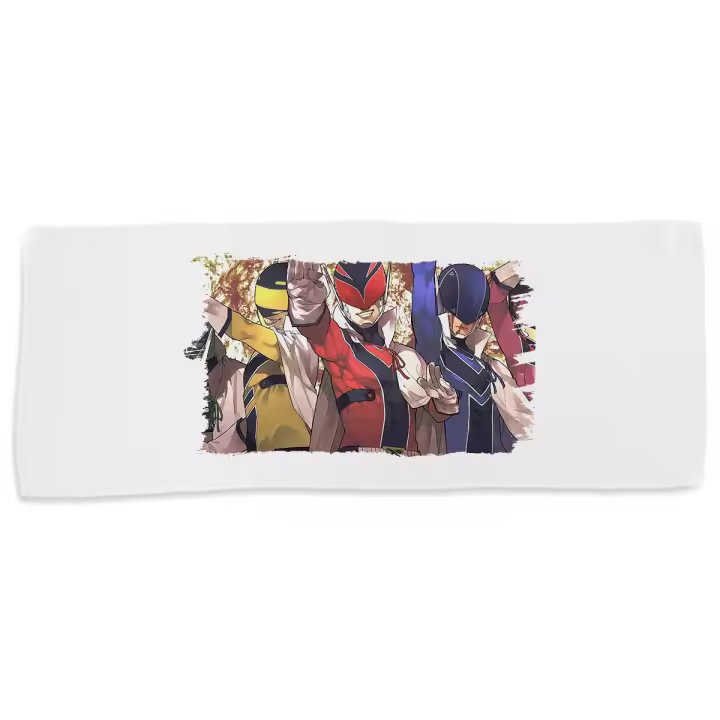 MERCHANDMANIA TOALLA MEDIANA GIMNASIO ABSORBENTE Sentai Daishikkaku rangers escuadron serie anime suave con bolsita - 1