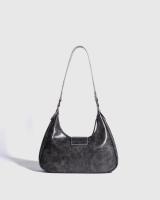 Bolso De Motociclista Vintage Para Mujer Primavera Verano Nueva Bandolera Con Hombro Solo Con Sensación De Sophisticación Material PU Cierre De Cremallera Estilo Punk - details 7