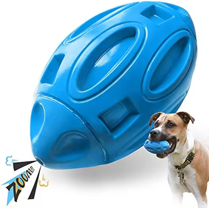 Juguetes Para Perros Masticadores Agresivos De Goma Squeaky Bola De Masticar Para Dientes Duraderos Y Limpieza Adecuado Para Razas Medianas Y Grandes - 1