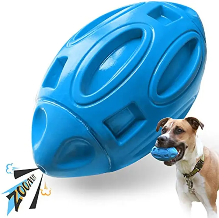 Juguetes Para Perros Masticadores Agresivos De Goma Squeaky Bola De Masticar Para Dientes Duraderos Y Limpieza Adecuado Para Razas Medianas Y Grandes - 1