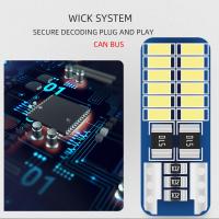 Lámpara De Interiores Para Coche LED T10 W5W Canbus 3014 24SMD 194 168 Luz Blanca Universal 12V 6000K Sin Errores 10/20PC - details 4