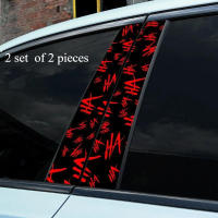 Set De 2 Piezas De Pegatinas De Vinilo Para Coche Comedian Hahaha Accesorios Para Coche Pantalla Solar Para B-Pilar - details 0