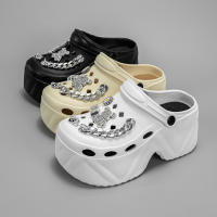 Sandalias De Tacón Alto Con Cadena De Plata Y Patrón De Oso Y Abeja Moda Nueva X8809 Material De Imitación De Cuero Para Mujer - details 3