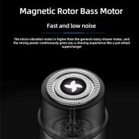 Máquina de afeitar Eléctrica Rotary portátil para helhabbres, Eléctrica recargable por USB inalámbrico para hambres - details 1