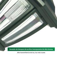 Lámpara Solar Para Valla Exterior IP65 Decorativa Para Jardín Puerta Casa De Campo Lámpara Solar Autocontenida Protección Total - details 3