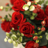 Nueva Corbata De Flores Artificiales Rosa Seda Con Hojas De Eucalipto Y Peonía 10 Piezas Para Bodas Fiestas Vaso Hogar Decoración De Navidad - details 7