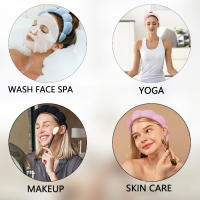 3Pcs Headband De Maquillaje Para Mujeres Y Niñas Espuma Puff Spa Para Lavar La Cara Cuidado De La Piel Yoga Facial Máscara Deportes Cinta De Cabello - details 8
