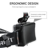 BORUiT RJ-2166Linterna Frontal LED Potente Con Zoom Impermeable Para Camping Y Caza Uso Con Baterías AA Torch De Mano Con Ángulo De Haz De 60° - details 7
