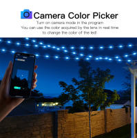 Cadena De Luces LED RGB 40M Smart Exterior Festoon Luz De Fiesta Bluetooth IP65 Para Exterior Con Lámpara De Línea De Cuero Cinta LED Para Decoración De Navidad Y Hogar - details 9
