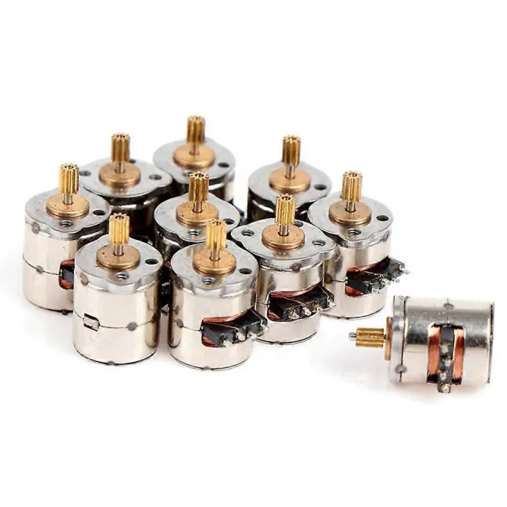 10 unidades/paquete de minimotor paso a paso bifásico de 4 cables, miniatura con engranaje, pequeño motor de juguete - 1
