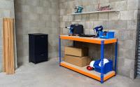 Banco de Trabajo p/Garaje S-Rax 2 Niveles | 150cm x 60cm x 90cm | Capacidad por Nivel 300kg | Montaje Sin Tornillos | 2 Barras de Soporte Reforzadas | Patas de Goma | Mesa para taller almacén depósito - details 6