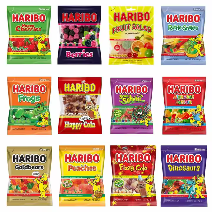 Haribo chuches viario sabor Sabor de tu elección 10 bolsa *90g/80g/175g Sabores enviados al azar - 1