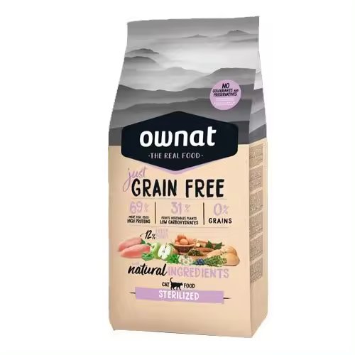 Ownat Pienso para Gatos Esterilizados Grain Free 8 Kg - 1