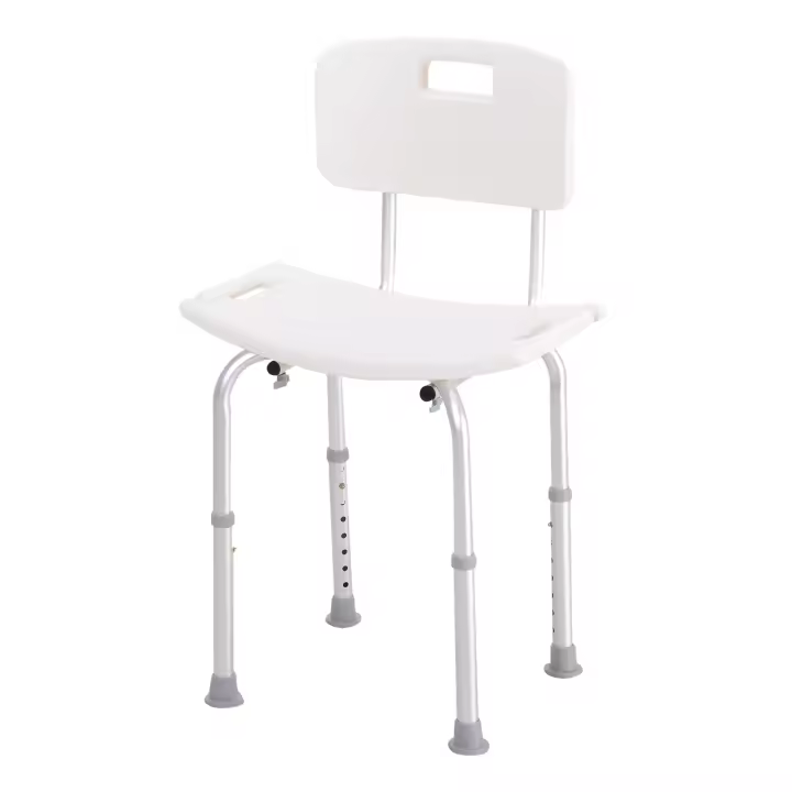 HOMCOM Silla Ducha Aluminio Ayuda baño Taburete banqueta Regulable Ajustable WC Asiento - 1