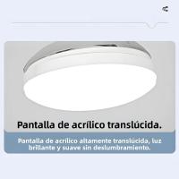 Ventilador De Techo LED Moderno Con Luz Invisibles Hojas De Ventilador E27 Control Remoto Y App 4 Velocidades Ajustables Silencioso - details 14