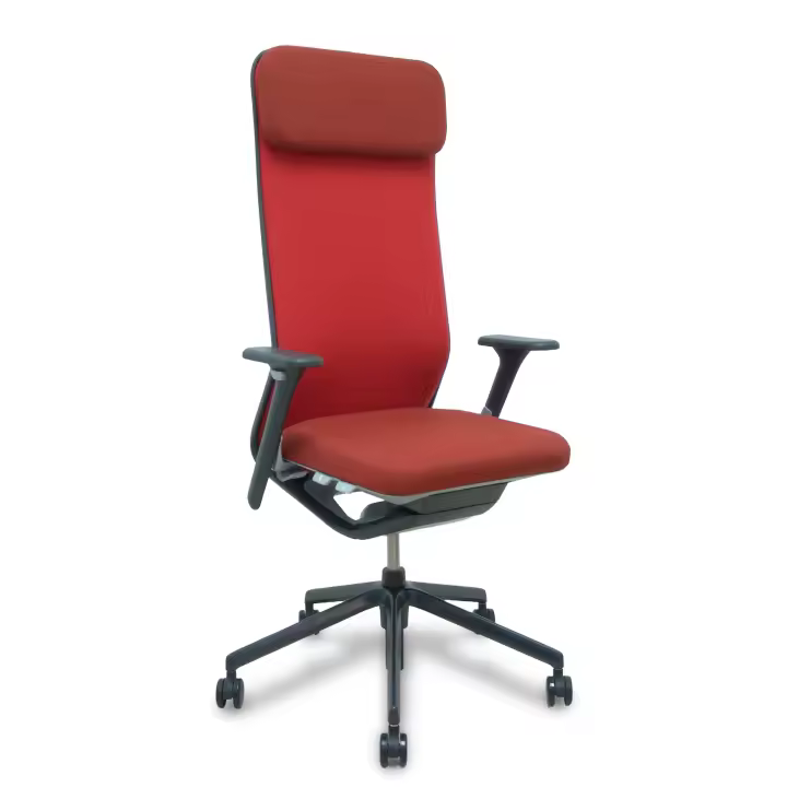 Silla YouTeam traslack Step rojo brazos 4D, base alum cabecero - 1