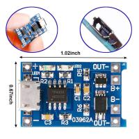 modulo De Carga De Batería De Litio 18650 TP4056 Tipo-C Micro Mini 5V1A 1A Doble Función Protección Y Carga Accesorio Para Baterías Li-ion - details 5