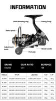 Carrete De Pesca Spinning 2024 12KG Max Drag Manillar De Metal 5.2:1 Para Agua Salada Accesorios De Pesca Carrete De Coil - details 1