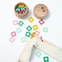 Marcadores De Costura En Forma De Flor Con Función De Bloqueo Para Tejer Y Crochet Accesorios De Costura Marcadores De Nueces De Hilo Multicolor - details 4
