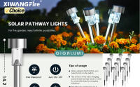 4PCS Luz Solar LED Exterior IP65 Verde Para Jardín Luz De Pared Solar Luces De Spotlight Solar Para Árboles Camino Jardín - details 3