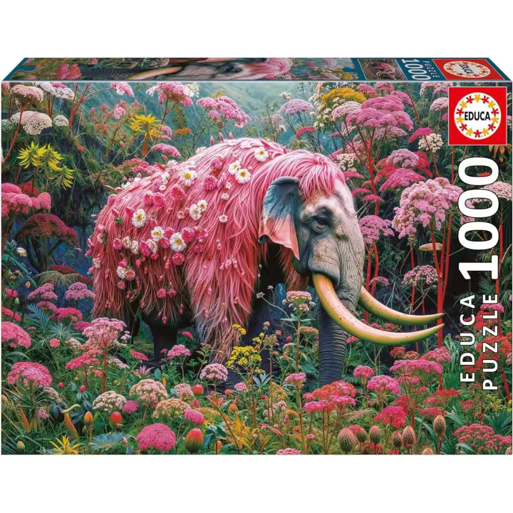 Educa - Puzzle de 1000 Piezas Elefante Floral, Incluye Pegamento Fix Puzzle. Medidas: 68 x 48 cm. + 14 años Educa 20229 - 1
