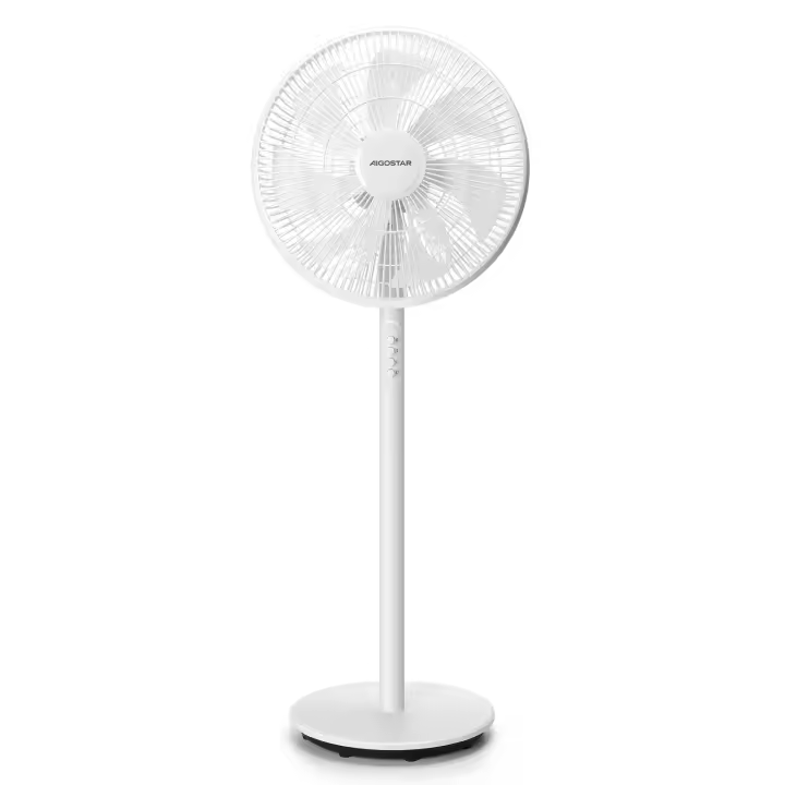 Aigostar Ventilador de Pie, 7 Aspas y 40 cm de Diámetro, 2 en 1 Ventilador de Pie & Ventilador de Sobremesa, 45W,  Oscilante 90°, 3 Velocidades y Altura Ajustable 70/110cm, Brisk. - 1