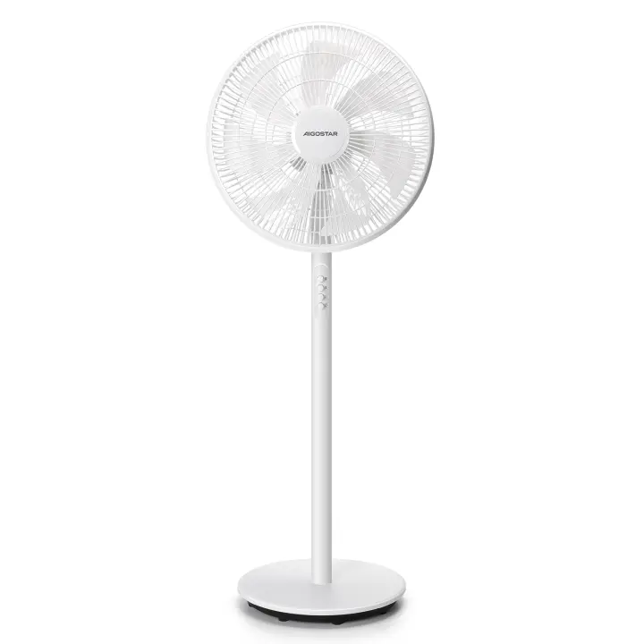Aigostar Ventilador de Pie, 7 Aspas y 40 cm de Diámetro, 2 en 1 Ventilador de Pie & Ventilador de Sobremesa, 45W,  Oscilante 90°, 3 Velocidades y Altura Ajustable 70/110cm, Brisk. - 1