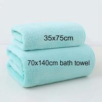 Juego De Toallas De Baño De Poliéster Y Algodón Tejido De Punto Terciario Coral Fleece Grueso Color Sólido Suave Y Absorbente Para Uso Doméstico Y Gimnasio Toallas Para Lavar La Cara - details 5