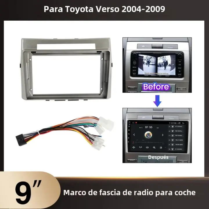 Marco De Radio Para Toyota Corolla Verso 2004-2009 Estilo Fascia Carrocería Apto Para MP5 Android GPS Estéreo 2 Din Panel De Cabeza - 1