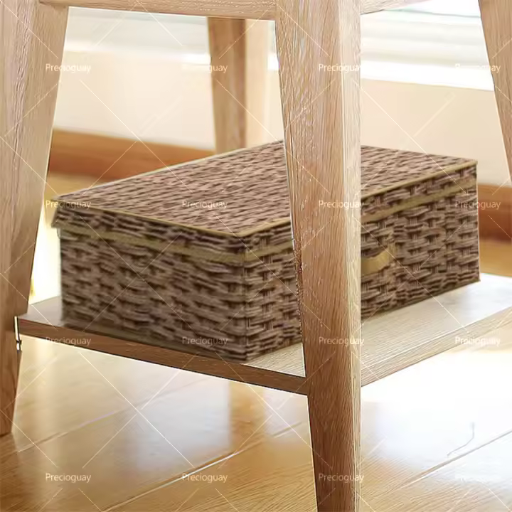 Caja de almacenamiento a prueba de humedad con impresión digital, caja de almacenamiento de ropa con patrón de bambú, caja de almacenamiento de ropa para el hogar de gran capacidad, caja de almacenamiento de pantalones, armario, edredón, chaqueta de pluma - 1