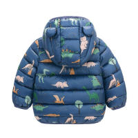 Chaqueta De Poliéster Para Niños Con Capucha Y Cierre De Cremallera Outerwear Ligera Para Otoño Con Estampado De Dinosaurio Cartoon - details 18