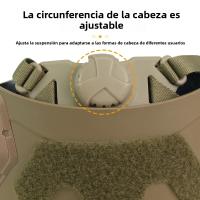 Casco Táctico De Dos Capas Alta Corte Con Tapa De Ajuste Rápido Y Knob Velcro Para Ciclismo Y Protección Esportiva Equipamiento Unisex Tamaño 52-62cm - details 7