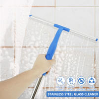 Kit Profesional De Limpieza De Ventanas Con Esponja Y Escobilla Y Pala De Acero Inoxidable De 53 Pulgadas Herramienta De Limpieza Para Ventanas - details 0