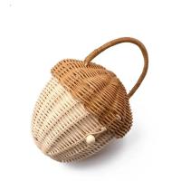 Cesta De Almacenamiento De Rotura En Hecho Ecológico Para Niños Decoración De Habitación De Niños Organizador De Estante Tejido Cesta De Picnic Portátil Fruta Para Casa De Muñecas - details 22